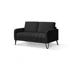 Sofá Living 2 Lugares C/ Pé De Ferro Preto 1,58 Mts Preto