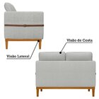 Sofá Living 2 Lugares Com Pés Em Madeira Maciça 129cm Estelí