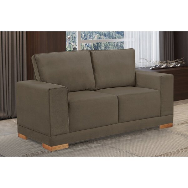 Sofá Living 2 Lugares Em Veludo Filadélfia Yescasa Marrom