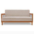 Sofá Living 2 Lugares Marilia 1 60m Linho Areia Base Em Madei