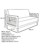 Sofá Living 2 Lugares Marilia 1 60m Linho Base Em Madeira Cas