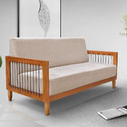 Sofá Living 2 Lugares Marilia 1 60m Linho Base Em Madeira Cas