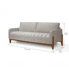 Sofá Living 3 E 2 Lugares 2,25/1,62mts C/ Base Retro Bege