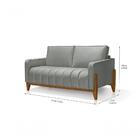Sofá Living 3 E 2 Lugares 2,25/1,62mts C/ Base Retro Cinza