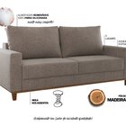 Sofá Living 3 Lugares 1,8m Linho Lívia