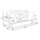 Sofá Living 3 Lugares 180cm Com Almofadas Veras D05 Bouclê Be