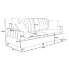 Sofá Living 3 Lugares 180cm Com Almofadas Veras D05 Linho Beg