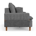 Sofá Living 3 Lugares 180cm Com Almofadas Veras D05 Linho Cin