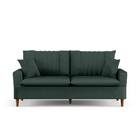 Sofá Living 3 Lugares 180cm Com Almofadas Veras D05 Linho Ver