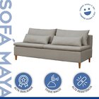 Sofá Living 3 Lugares 180cm Maya Celflex Gelo