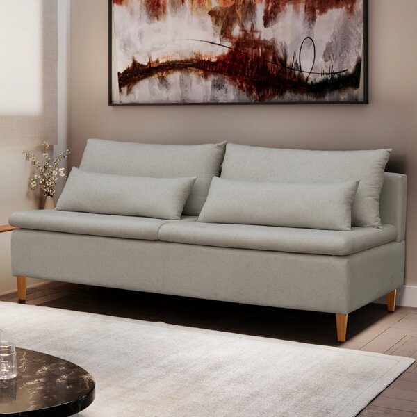 Sofá Living 3 Lugares 180cm Maya Celflex Gelo