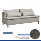 Sofá Living 3 Lugares 180cm Maya Celflex Gelo