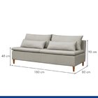 Sofá Living 3 Lugares 180cm Maya Celflex Gelo