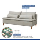 Sofá Living 3 Lugares 180cm Maya Celflex Gelo