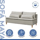 Sofá Living 3 Lugares 180cm Maya Celflex Gelo