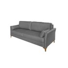 Sofá Living 3 Lugares 180cm Molas Ensacadas Com Almofadas Heb