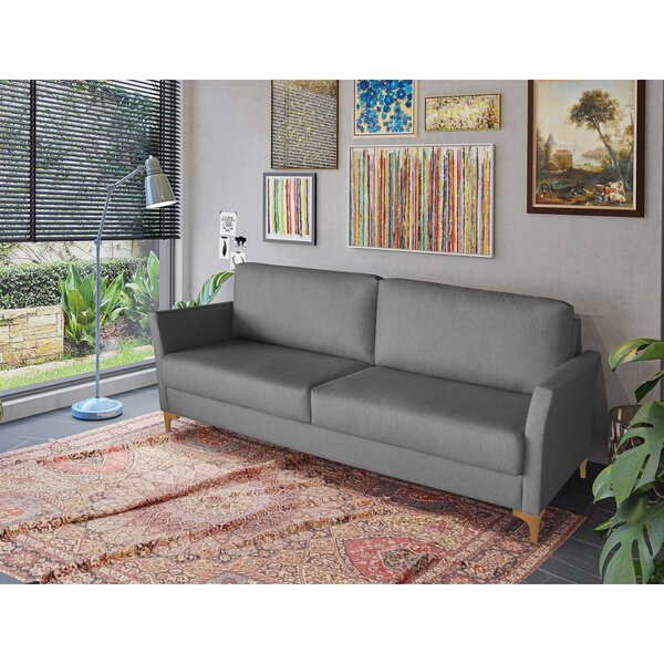 Sofá Living 3 Lugares 180cm Molas Ensacadas Com Almofadas Heb