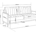 Sofá Living 3 Lugares 200cm Linho Seletto Kaki