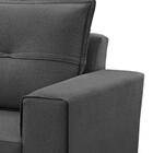 Sofá Living 3 Lugares 200cm Pés Em Aço Obelisco F05 Veludo Gr