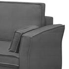 Sofá Living 3 Lugares 200cm Pés Madeira Efraim F05 Veludo Gra