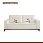 Sofá Living 3 Lugares 200cm Prestige Espresso Móveis Cru