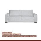 Sofá Living 3 Lugares 200cm Valence Espresso Móveis Cinza