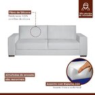 Sofá Living 3 Lugares 200cm Valence Espresso Móveis Cinza