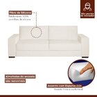 Sofá Living 3 Lugares 200cm Valence Espresso Móveis Cru