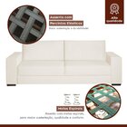 Sofá Living 3 Lugares 200cm Valence Espresso Móveis Cru