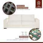 Sofá Living 3 Lugares 200cm Valence Espresso Móveis Cru