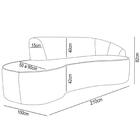 Sofá Living 3 Lugares 210cm Braço Direito Mozart D06 Boucle C