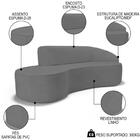 Sofá Living 3 Lugares 210cm Braço Direito Mozart D06 Linho Ci