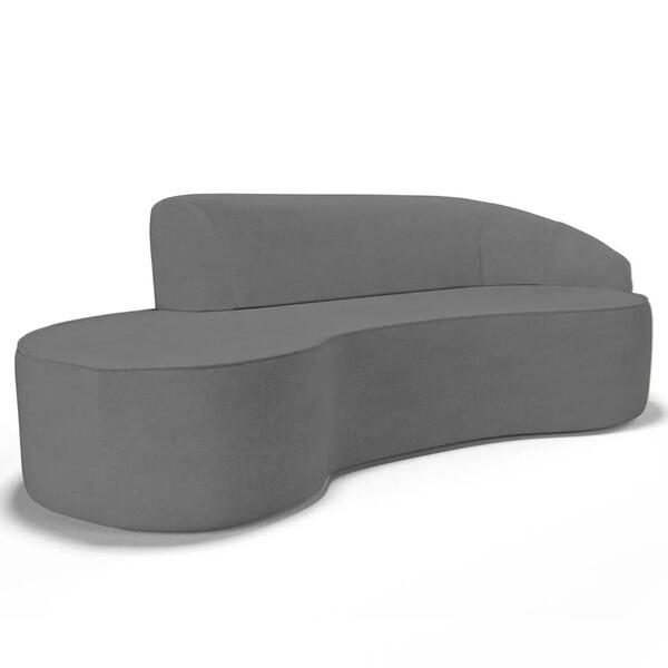 Sofá Living 3 Lugares 210cm Braço Direito Mozart D06 Linho Ci