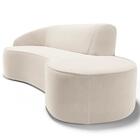 Sofá Living 3 Lugares 210cm Braço Esquerdo Mozart D06 Veludo