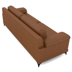 Sofá Living 3 Lugares 215cm Agostino Pés Design Em Ferro Cour