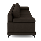 Sofá Living 3 Lugares 215cm Agostino Pés Design Em Ferro Cour