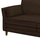 Sofá Living 3 Lugares 220cm Pés Madeira Efraim F05 Veludo Mar