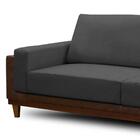 Sofá Living 3 Lugares 220cm Pés Madeira Marok F05 Veludo Graf