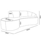 Sofá Living 3 Lugares 230cm Braço Direito Mozart D06 Sintétic