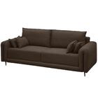 Sofá Living 3 Lugares 230cm Pés Em Aço Felice F05 Veludo Marr