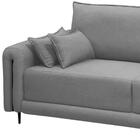 Sofá Living 3 Lugares 230cm Pés Em Aço Felice F05 Veludo Prat