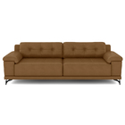 Sofá Living 3 Lugares 235cm Agostino Pés Design Em Ferro Cour