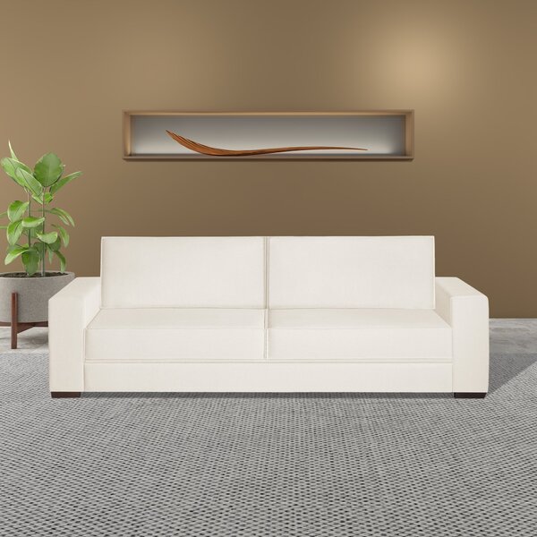 Sofá Living 3 Lugares 240cm Valence Espresso Móveis Cru