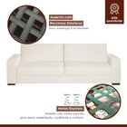 Sofá Living 3 Lugares 240cm Valence Espresso Móveis Cru