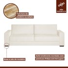 Sofá Living 3 Lugares 240cm Valence Espresso Móveis Cru