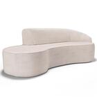 Sofá Living 3 Lugares 260cm Braço Direito Mozart D06 Linho Cr