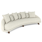 Sofá Living 3 Lugares 265cm Pés Madeira Morales Com Almofadas