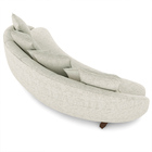 Sofá Living 3 Lugares 265cm Pés Madeira Morales Com Almofadas