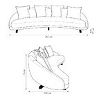 Sofá Living 3 Lugares 265cm Pés Madeira Morales Com Almofadas