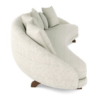 Sofá Living 3 Lugares 265cm Pés Madeira Morales Com Almofadas